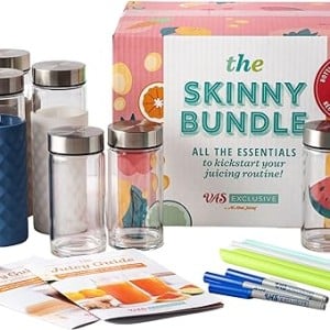 Skinny Bundle: 16 oz & 10 oz Clear Borosilicate Juice Jars